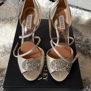 Badgley Mischka Ivory Satin Sandal